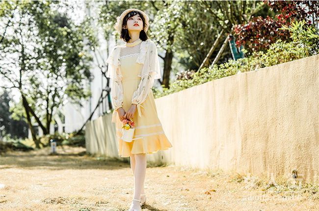 仙女獨愛雪紡裙,靈動十足少女范兒